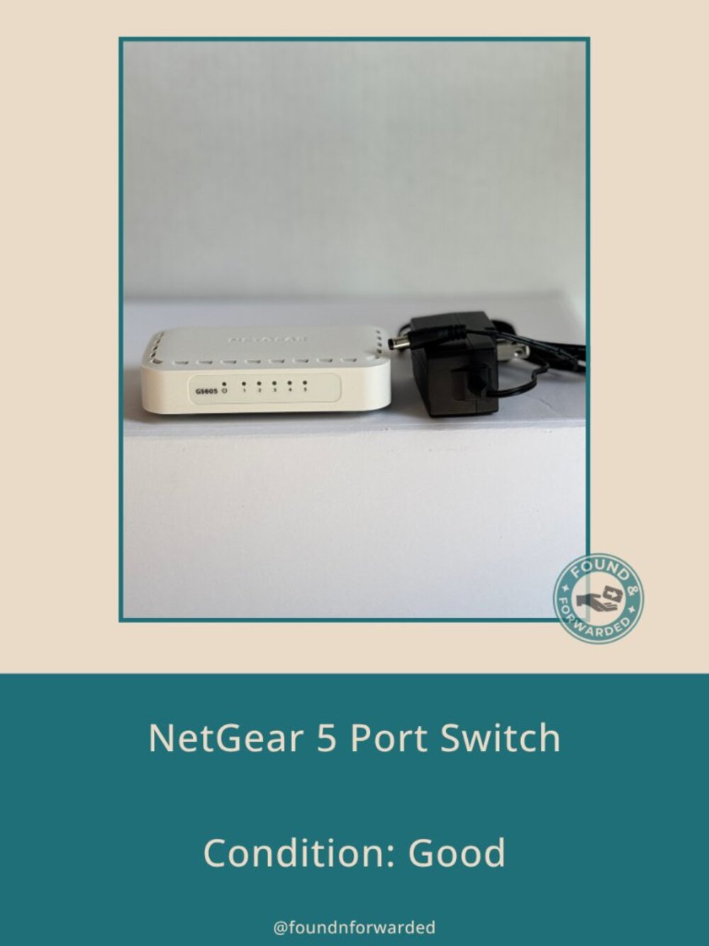 Netgear GS605 5 Port Gigabit Ethernet Network Switch 1000Mbps